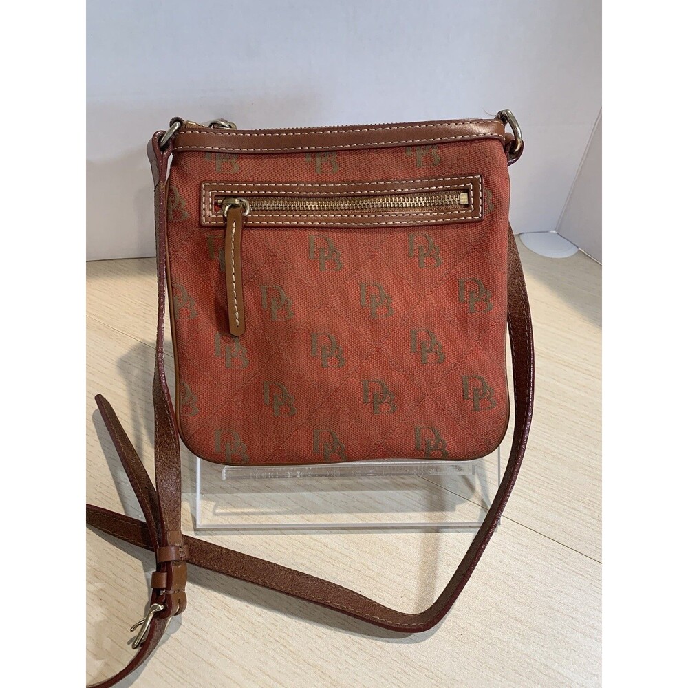 Dooney & Bourke Women's Red Canvas Monogram Crossbody Shoulder Bag
